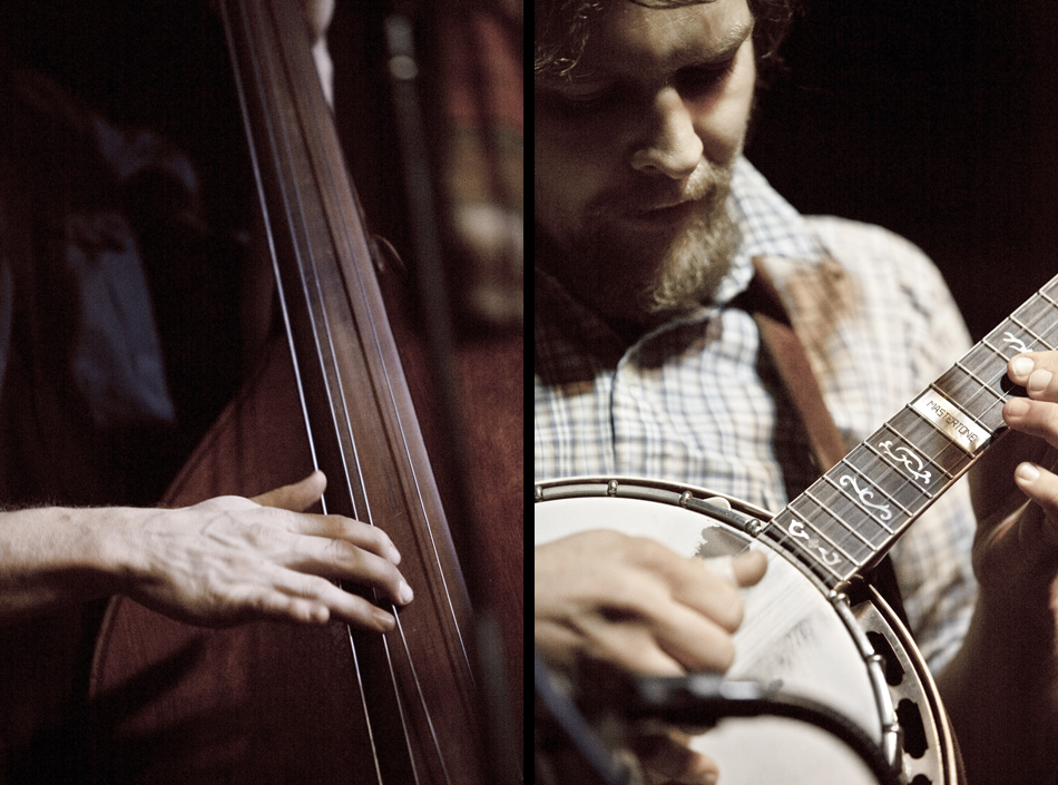 Jesse Fiske on bass, Shawn Galbraith on banjo