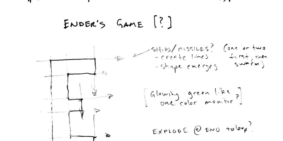 Ender's Game animated title concept sketch